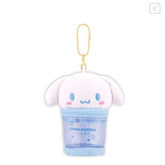 Japan Sanrio Clear Accessory Case Keychain - Cinnamoroll : Face - 1