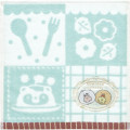 Japan San-X Embroidered Mini Towel Handkerchief - Sumikko Gurashi : Raccoon Tanuki Round Restaurant Shirokuma Tonkatsu - 1