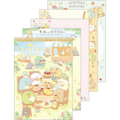 Japan San-X A6 Notepad - Sumikko Gurashi : Raccoon Tanuki Round Restaurant Outdoor