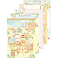 Japan San-X A6 Notepad - Sumikko Gurashi : Raccoon Tanuki Round Restaurant Outdoor - 1