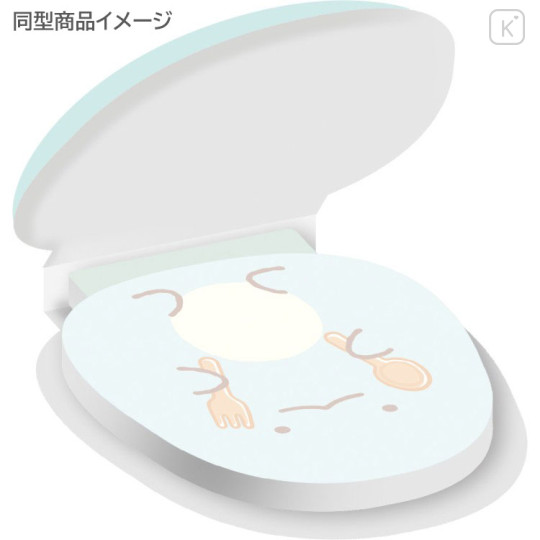 Japan San-X Sticky Notes with Squishy Cover - Sumikko Gurashi : Raccoon Tanuki Round Restaurant Ebifurai no Shippo - 3