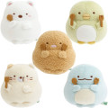 Japan San-X Tenori Plush (SS) Set - Sumikko Gurashi : Raccoon Tanuki Round Restaurant - 1
