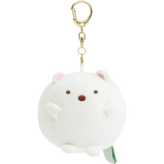 Japan San-X Hanging Plush - Sumikko Gurashi : Raccoon Tanuki Round Restaurant Round Shirokuma