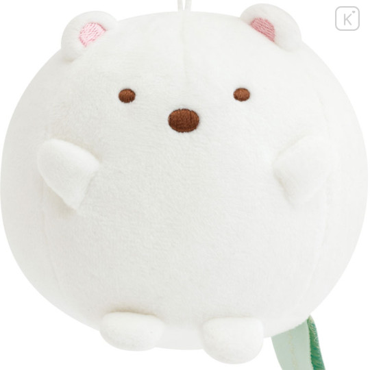 Japan San-X Hanging Plush - Sumikko Gurashi : Raccoon Tanuki Round Restaurant Round Shirokuma - 2
