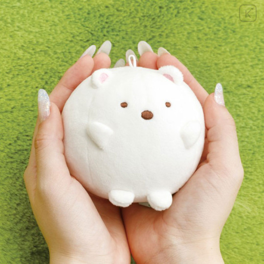 Japan San-X Hanging Plush - Sumikko Gurashi : Raccoon Tanuki Round Restaurant Round Shirokuma - 3