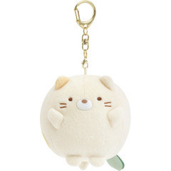 Japan San-X Hanging Plush - Sumikko Gurashi : Raccoon Tanuki Round Restaurant Round Neko