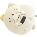 Japan San-X Super Mochimochi Cushion - Sumikko Gurashi : Raccoon Tanuki Round Restaurant Neko Rice Ball - 1