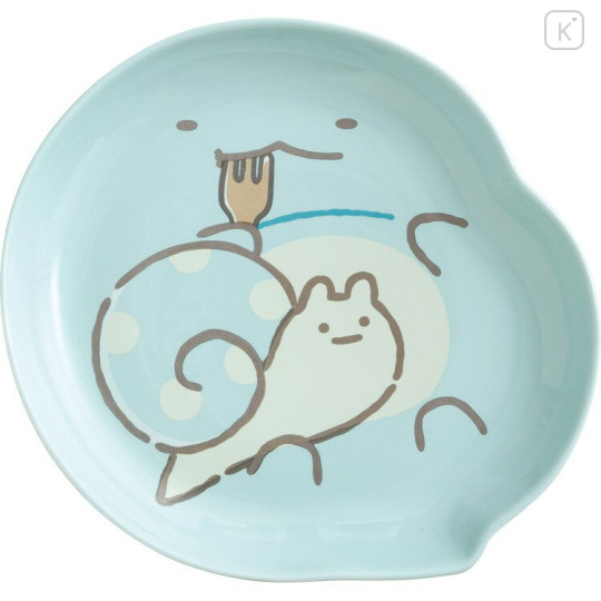 Japan San-X Die-cut Plate - Sumikko Gurashi : Raccoon Tanuki Round Restaurant Tokage & Nisetsumuri - 1