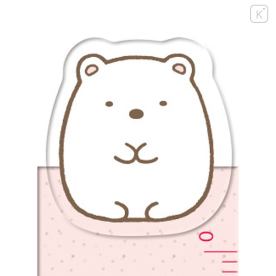 Japan San-X Mascot Ruler 17cm - Sumikko Gurashi : Shirokuma Pink - 2