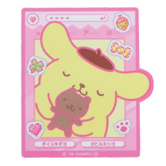 Japan Sanrio Vinyl Sticker - Pompompurin : Treasure Pink