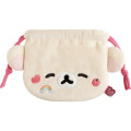 Japan San-X Plush Drawstring Bag - Korilakkuma : Rilakkuma Yuruyuru Pokapoka Warm and Cozy - 2