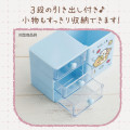 Japan San-X Chest Drawer with Pen Holder - Sumikko Gurashi : Gummy Gummy Party Blue - 3