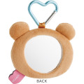 Japan San-X Plush Mirror - Rilakkuma : Yuruyuru Pokapoka Warm and Cozy Heart Carabiner - 2