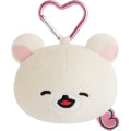Japan San-X Plush Mirror - Korilakkuma : Rilakkuma Yuruyuru Pokapoka Warm and Cozy Heart Carabiner - 1