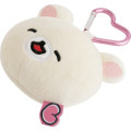 Japan San-X Plush Mirror - Korilakkuma : Rilakkuma Yuruyuru Pokapoka Warm and Cozy Heart Carabiner - 3