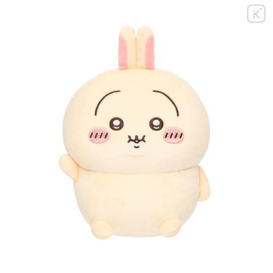 Japan Chiikawa Chubby Hand-sized Plush Toy - Usagi : Smile - 1