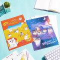 Japan Mofusand Hibiya Kadan A4 Clear File - Self-indulgent Cat Late Night Snack Runs Potato Chips - 2
