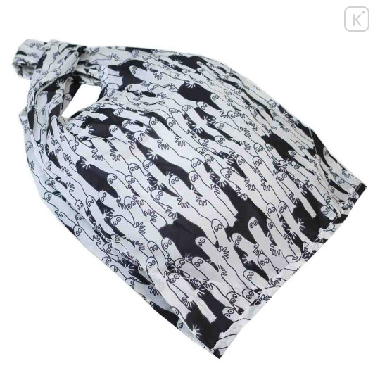 Japan Moomin Eco Shopping Bag & Mascot Plush - Hattifatteners : Black - 2