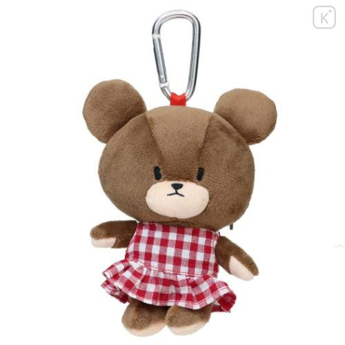 Japan The Bear's School Eco Shopping Bag & Mascot Plush - Gingham Red - 4