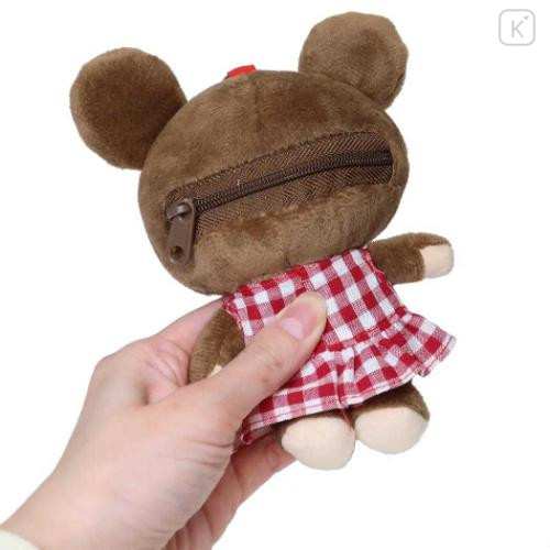 Japan The Bear's School Eco Shopping Bag & Mascot Plush - Gingham Red - 5