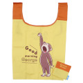 Japan Curious George Eco Shopping Bag With Pocket - Good Morning - 1