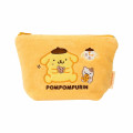 Japan Sanrio Original Small Embroidered Cosmetic Pouch with Snack - Pompompurin : Yellow - 1