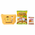 Japan Sanrio Original Small Embroidered Cosmetic Pouch with Snack - Pompompurin : Yellow - 2