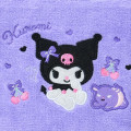 Japan Sanrio Original Small Embroidered Cosmetic Pouch with Snack - Kuromi - 5