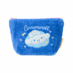 Japan Sanrio Original Small Embroidered Cosmetic Pouch with Snack - Cinnamoroll