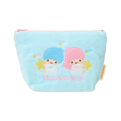 Japan Sanrio Original Small Embroidered Cosmetic Pouch with Snack - Little Twin Stars