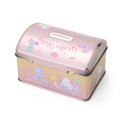 Japan Sanrio Original Tin Coin Bank with Snack - Hello Kitty & Tiny Chum : Metallic Pink - 2