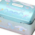 Japan Sanrio Original Tin Coin Bank with Candy - Cinnamoroll & Milk : Metallic Blue - 6