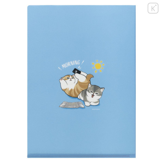 Japan Mofusand A4 Clear File - Self-indulgent Cat Late Night Midnight - 3