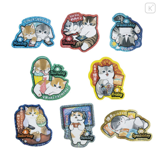 Japan Mofusand Secret Collectible Smartphone Sticker - Glitter Self-indulgent Cat Blind Box - 1