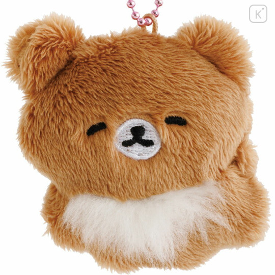 Japan San-X Hanging Plush Badge - Chairoikoguma : Rilakkuma Yuruyuru Pokapoka Warm and Cozy - 2