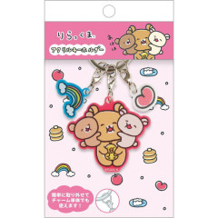 Japan San-X Acrylic Keychain 3 Charm - Rilakkuma : Yuruyuru Pokapoka Warm and Cozy Hug