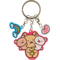 Japan San-X Acrylic Keychain 3 Charm - Rilakkuma : Yuruyuru Pokapoka Warm and Cozy Hug - 2