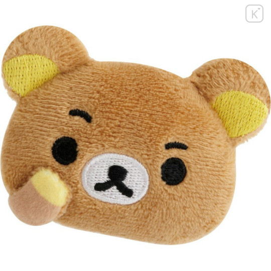 Japan San-X Plush Badge - Rilakkuma : Emoji Face Puzzled - 2