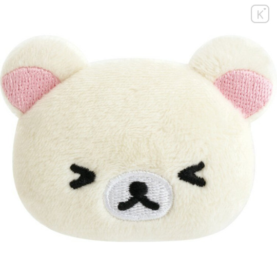 Japan San-X Plush Badge - Korilakkuma : Emoji Face Squeezed Eyes - 2