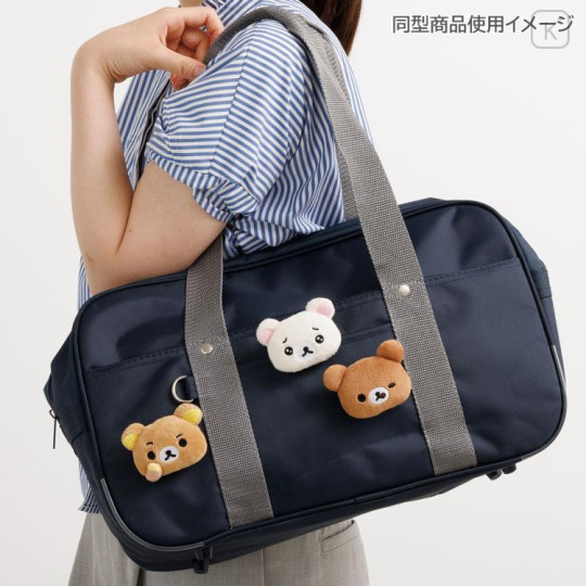 Japan San-X Plush Badge - Korilakkuma : Emoji Face Squeezed Eyes - 4