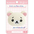 Japan San-X Plush Badge - Korilakkuma : Emoji Face Upset Sad - 1