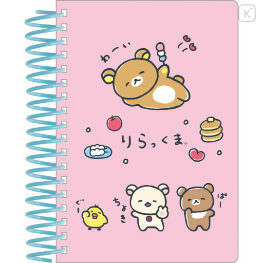 Japan San-X B6SP Notebook - Rilakkuma : Yuruyuru Pokapoka Warm and Cozy Pink - 1