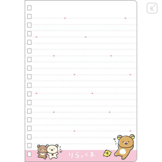 Japan San-X B6SP Notebook - Rilakkuma : Yuruyuru Pokapoka Warm and Cozy Pink - 2