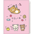 Japan San-X 6+1 Pockets A4 Clear File Holder - Rilakkuma : Yuruyuru Pokapoka Warm and Cozy Pink - 1