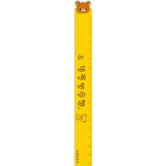 Japan San-X Mascot Ruler 17cm - Rilakkuma : Yellow
