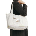 Japan San-X Carry-on Eco Shopping Tote Bag - Rilakkuma : Basic Rilakkuma Favorite Things Beige White - 5