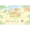 Japan San-X A5 Clear File Folder with Flap - Sumikko Gurashi : Raccoon Tanuki Round Restaurant Outdoor - 1