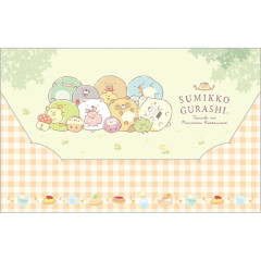 Japan San-X A5 Clear File Folder with Flap - Sumikko Gurashi : Raccoon Tanuki Round Restaurant