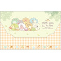 Japan San-X A5 Clear File Folder with Flap - Sumikko Gurashi : Raccoon Tanuki Round Restaurant - 1
