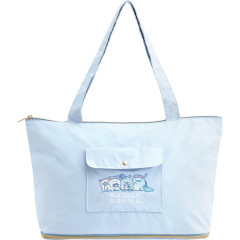Japan San-X Carry-on Eco Shopping Tote Bag - Sumikko Gurashi : Everyone's Night Routine Pajama Blue